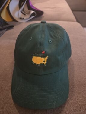 American Needle Dark Green Golf Hat with Yellow Masters Patch